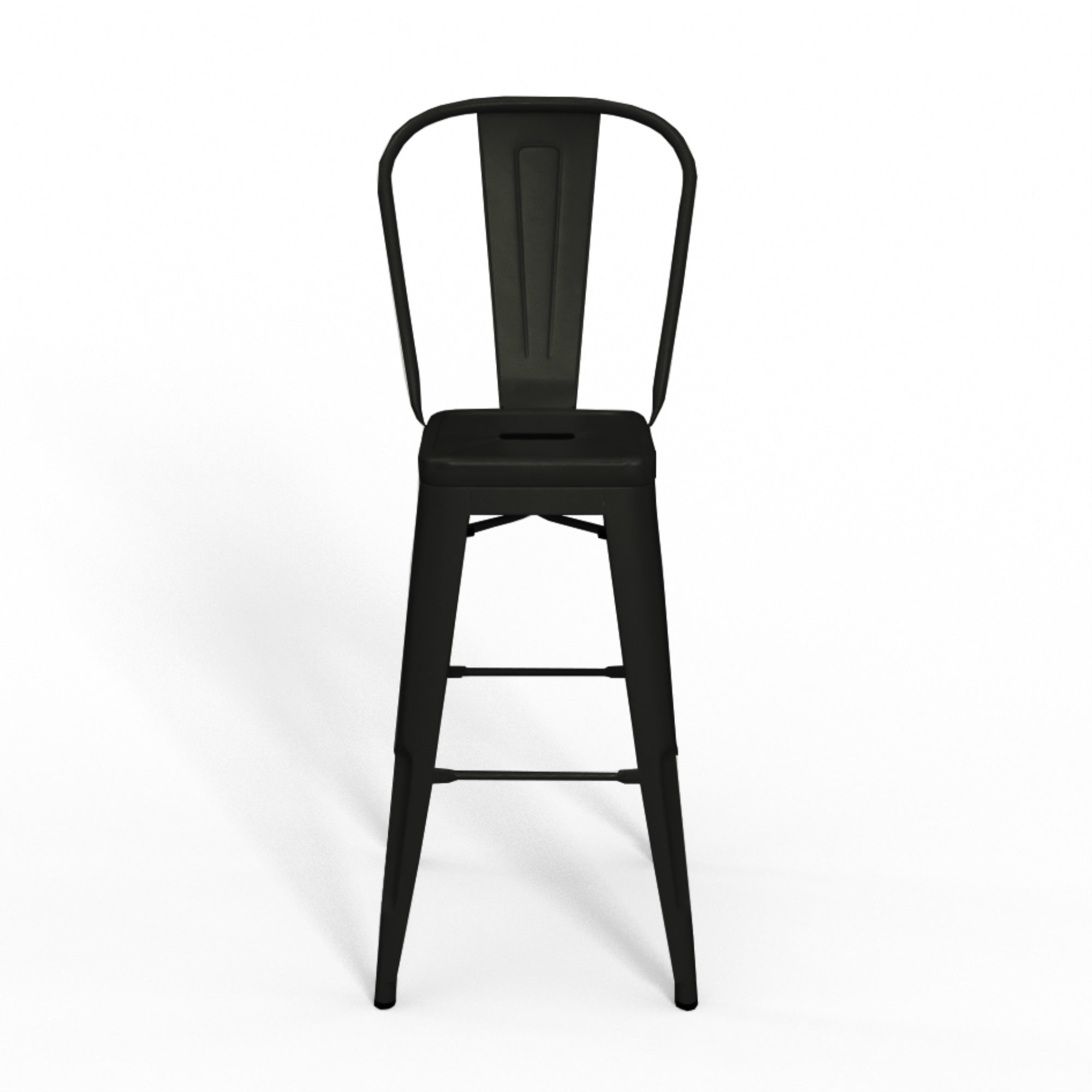 Fletcher 24 Inch Metal Counter Height Stool (Set Of 2) In Black