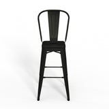 Fletcher 24 Inch Metal Counter Height Stool (Set Of 2) In Black