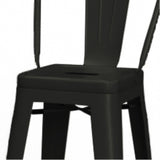 Fletcher 24 Inch Metal Counter Height Stool (Set Of 2) In Black