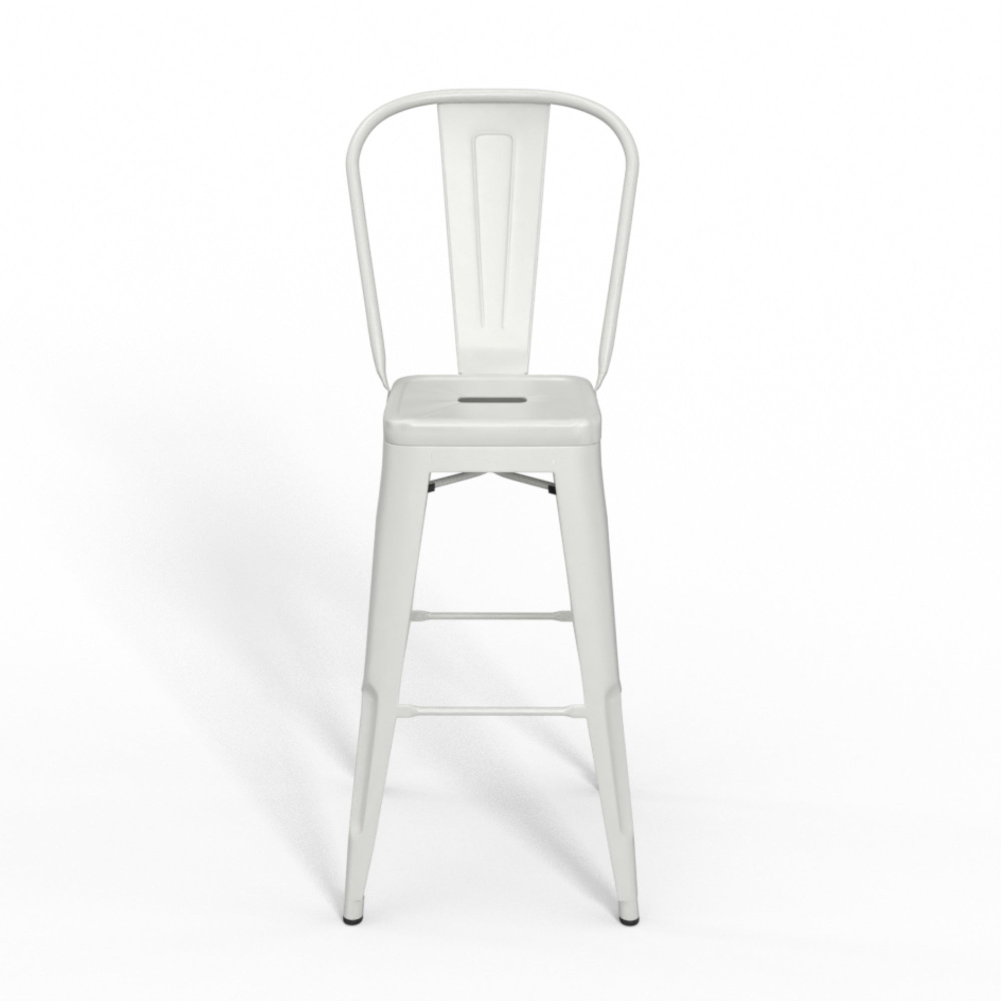 Fletcher 24 Inch Metal Counter Height Stool (Set Of 2) In White