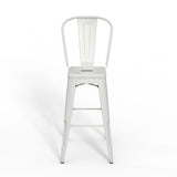 Fletcher 24 Inch Metal Counter Height Stool (Set Of 2) In White