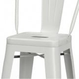 Fletcher 24 Inch Metal Counter Height Stool (Set Of 2) In White