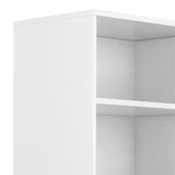 Harper Solid Hardwood Bookcase With Storage In White