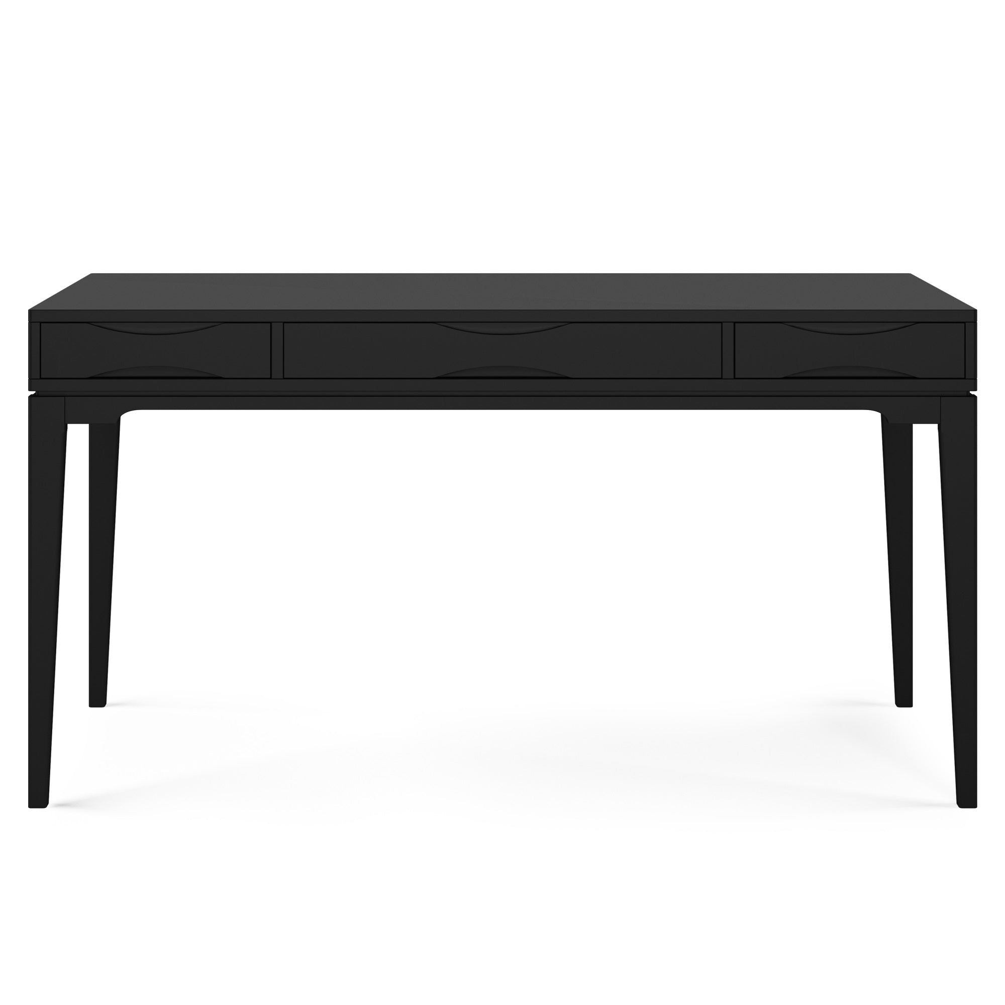 Harper Solid Hardwood Desk In Black