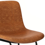 Jolie Counter Height Stool (Set Of 2) In Camel Brown Faux Leather