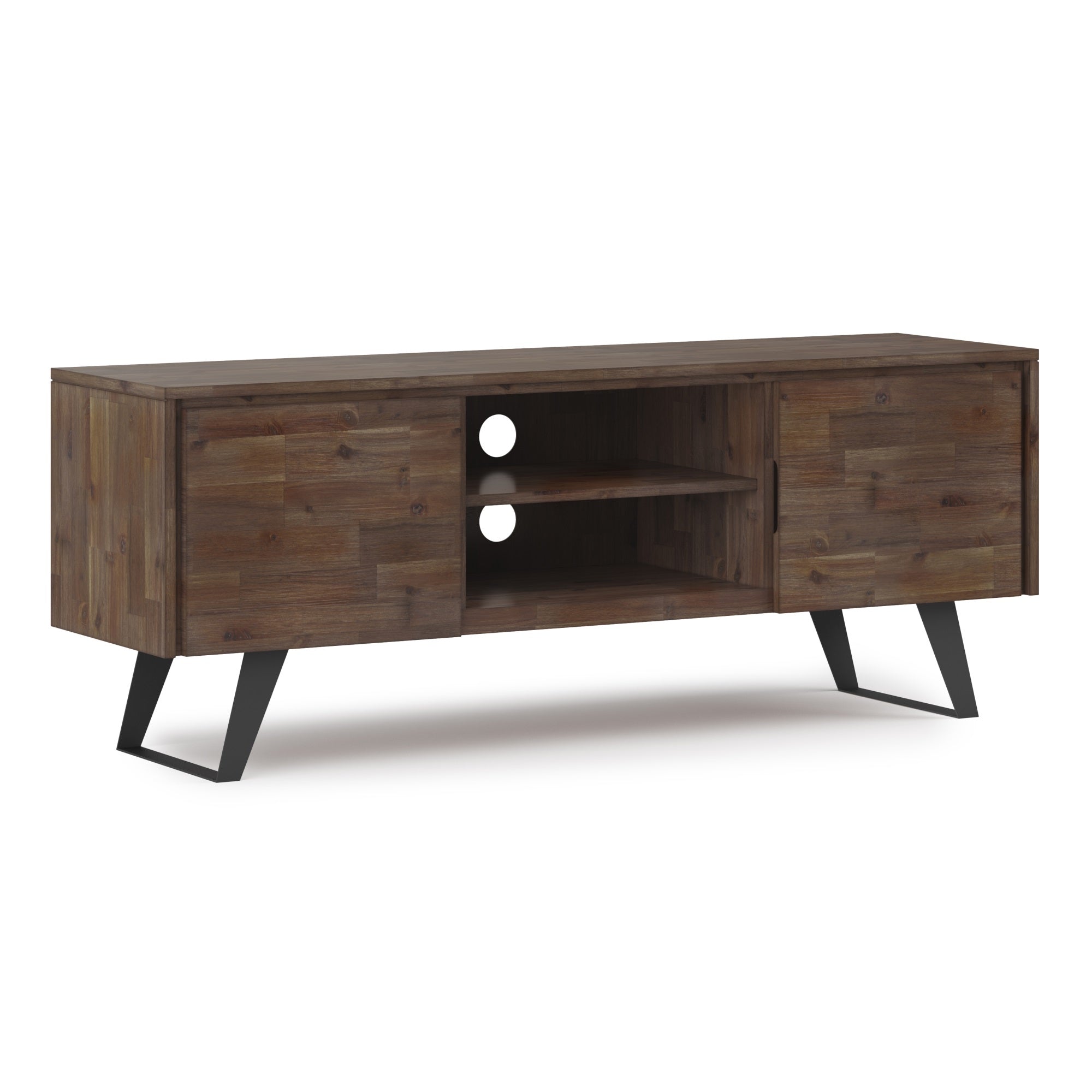 Lowry Solid Acacia Wood 63 In Wide Tv Media Stand & For Tvs Up To 70 Inches