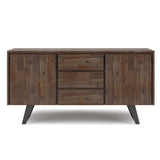 Lowry Solid Acacia Wood & Metal 60 In Wrectangle Sideboard Buffet