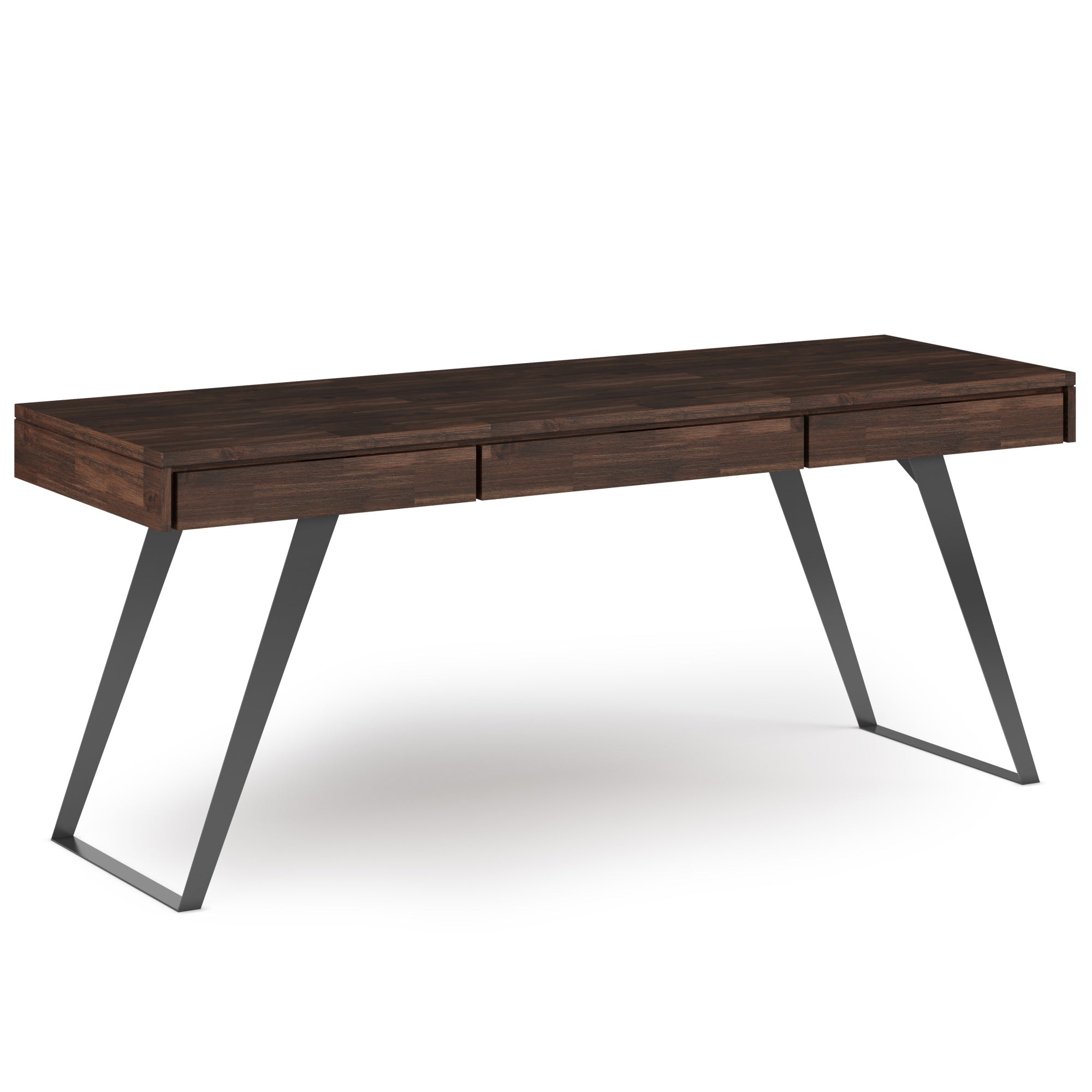 Lowry Solid Acacia Wood 72 In Wide Large Desk