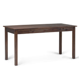 Monroe Solid Acacia Wood Rustic 60 Inch Wide Desk In Distressed Charcoal Brown