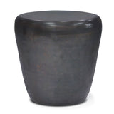 Garvy Industrial 20 Inch Wide Metal Accent Side Table In Antique Copper, Fully Assembled