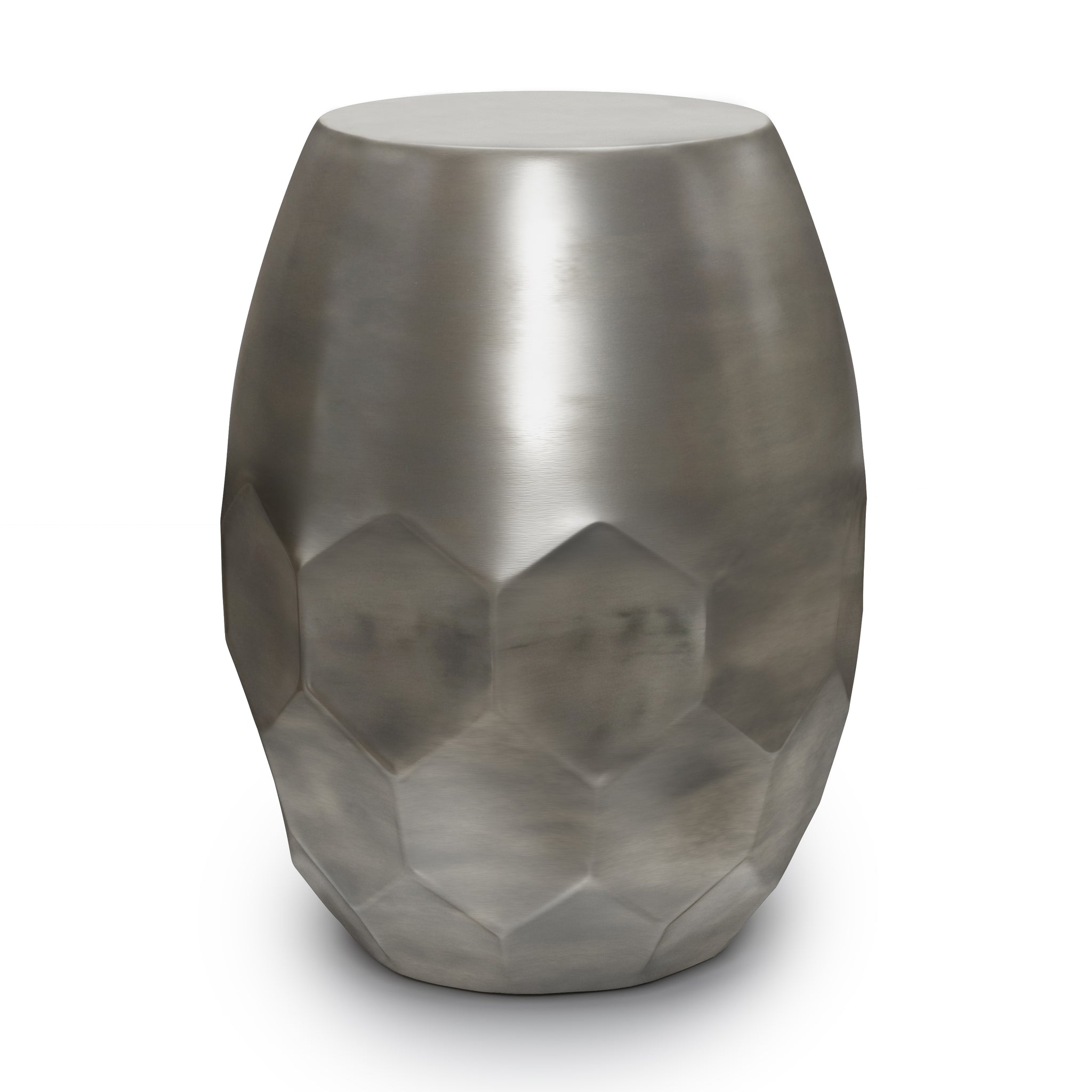 Flanigan Metal Accent Table In Antique Silver