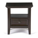 Amherst Solid Wood 19 Inch Wide Square Transitional End Table In Hickory Brown