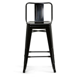 Rayne 24 Inch Metal Counter Height Stool (Set Of 4) In Black