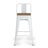 Rayne 24 Inch Metal / Wood Counter Height Stool (Set Of 4) In White