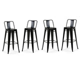 Rayne 30 Inch Metal Bar Stool (Set Of 4) In Black