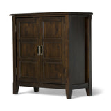 Burlington Solid Wood 30 Inch Wide Transitional Low Storage Cabinet In Mahogany Brown