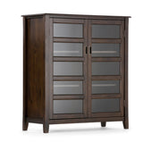 Burlington Solid Wood 40 Inch Wide Transitional Medium Storage Cabinet In Mahogany Brown