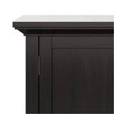 Redmond Solid Wood 32 Inch Wide Transitional Low Storage Cabinet In Hickory Brown