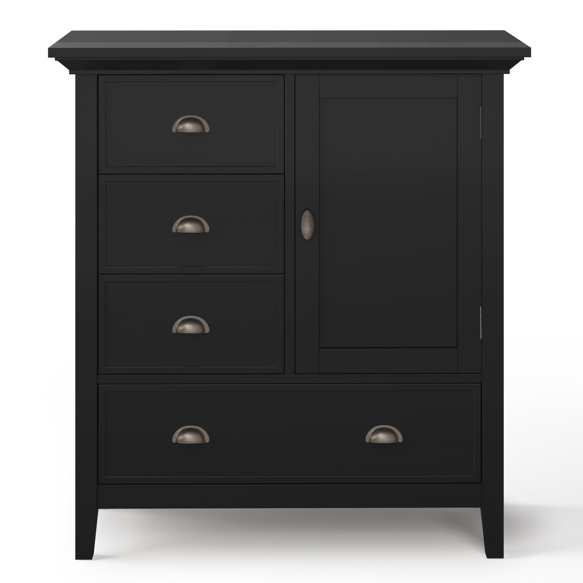 Redmond Solid Wood 39 Inch Wide Transitional Medium Storage Cabinet In Black