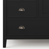 Redmond Solid Wood 39 Inch Wide Transitional Medium Storage Cabinet In Black