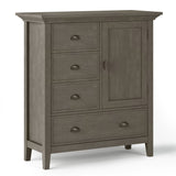 Redmond Solid Wood 39 Inch Wide Transitional Medium Storage Cabinet In Farmhouse Grey
