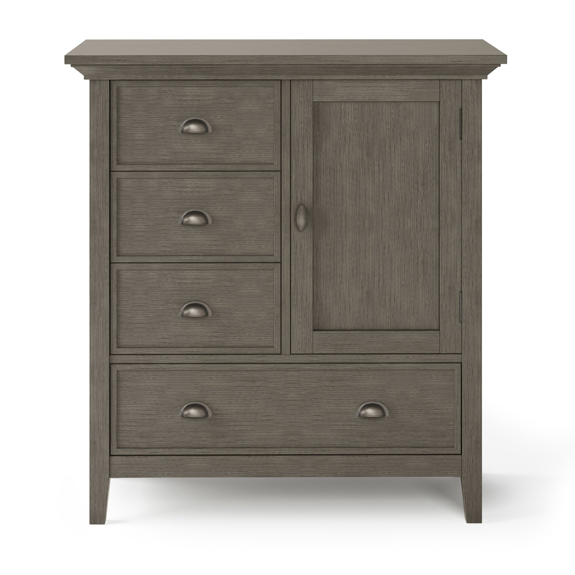 Redmond Solid Wood 39 Inch Wide Transitional Medium Storage Cabinet In Farmhouse Grey
