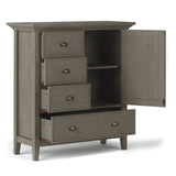 Redmond Solid Wood 39 Inch Wide Transitional Medium Storage Cabinet In Farmhouse Grey