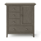 Redmond Solid Wood 39 Inch Wide Transitional Medium Storage Cabinet In Farmhouse Grey