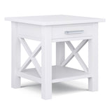 Kitchener Solid Wood End Table In White