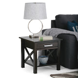Kitchener Solid Wood 21 Inch Wide Square Contemporary End Side Table In Hickory Brown