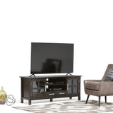 Kitchener Solid Wood 60 Inch Wide Contemporary Tv Media Stand In Hickory Brown For Tvs Up To 65 Inches