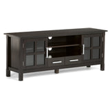 Kitchener Solid Wood 60 Inch Wide Contemporary Tv Media Stand In Hickory Brown For Tvs Up To 65 Inches