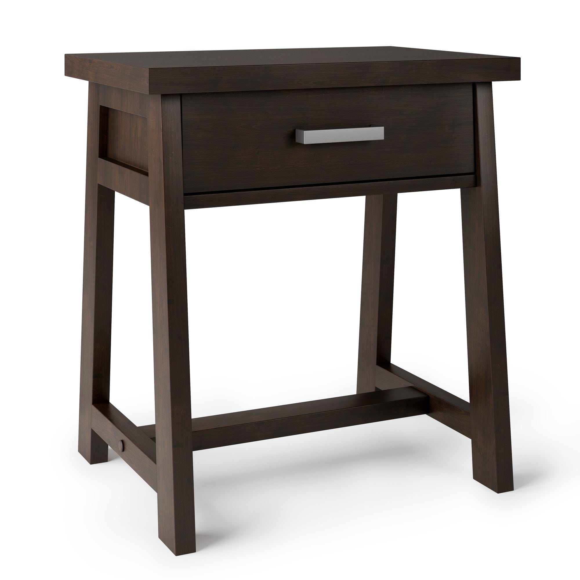 Sawhorse Solid Wood 24 In Wide Bedside Nightstand Table