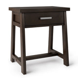 Sawhorse Solid Wood 24 In Wide Bedside Nightstand Table