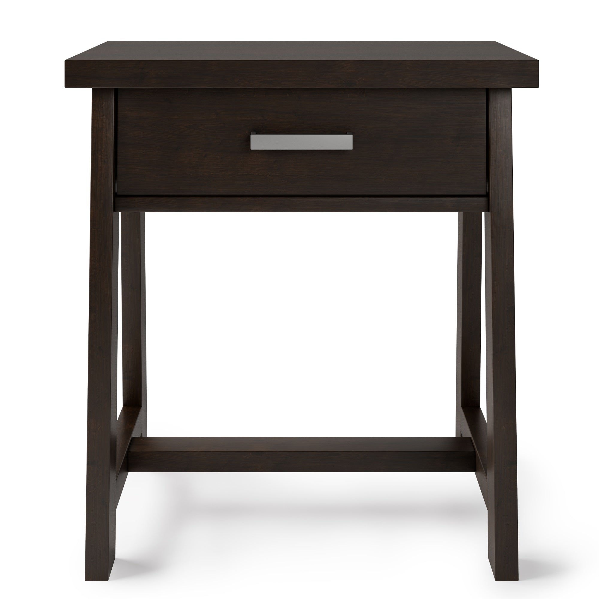 Sawhorse Solid Wood 24 In Wide Bedside Nightstand Table