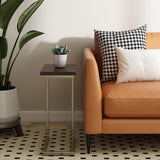 Skyler Solid Mango Wood & Metal 18 In Wide Rectangle C Side Table