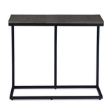 Ward Solid Mango Wood And Metal 28 Inch Wide Square Industrial Wide C Side Table In Warm Grey