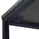 Ward Solid Mango Wood And Metal 28 Inch Wide Square Industrial Wide C Side Table In Warm Grey