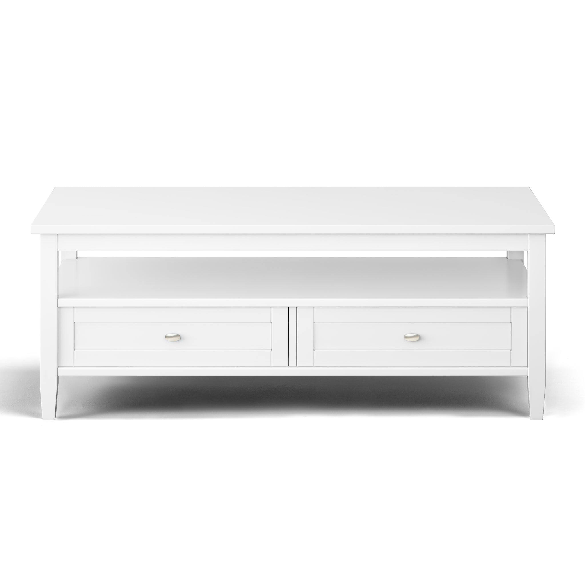 Warm Shaker Solid Wood Coffee Table In White