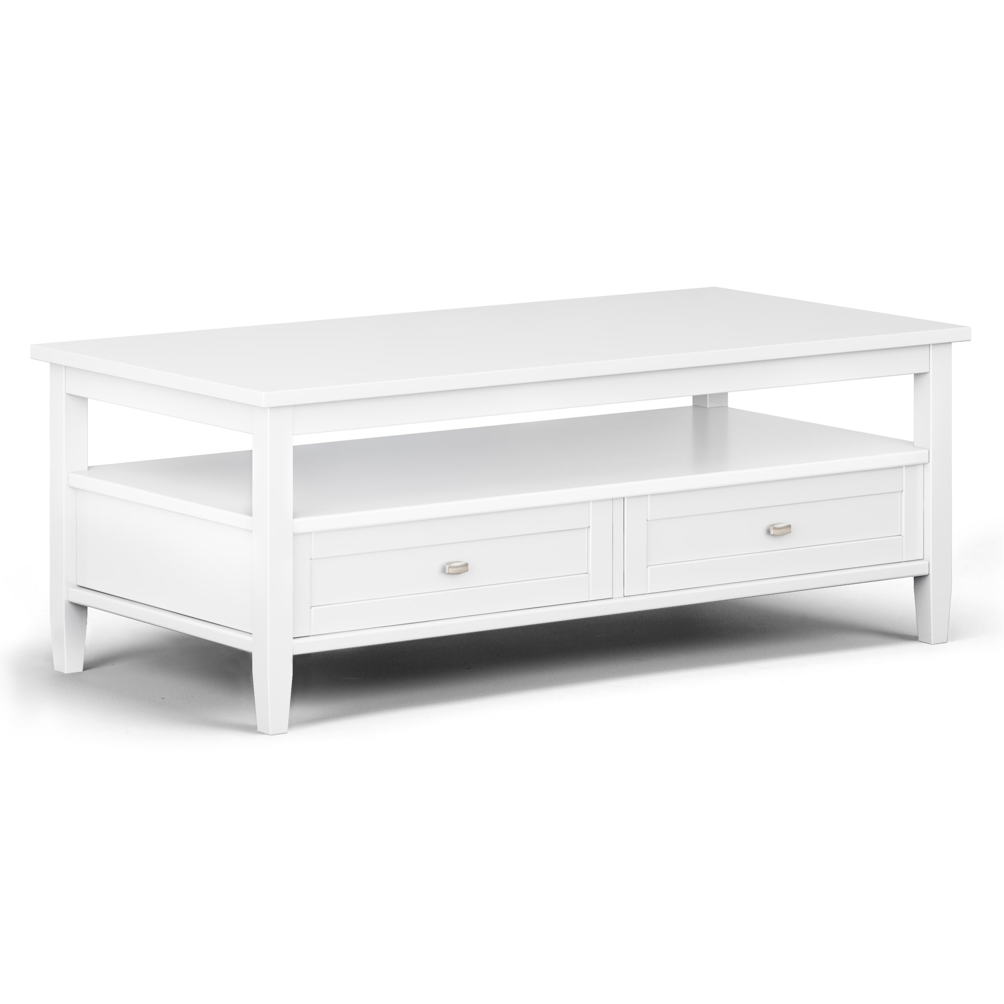 Warm Shaker Solid Wood Coffee Table In White