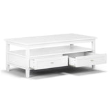 Warm Shaker Solid Wood Coffee Table In White