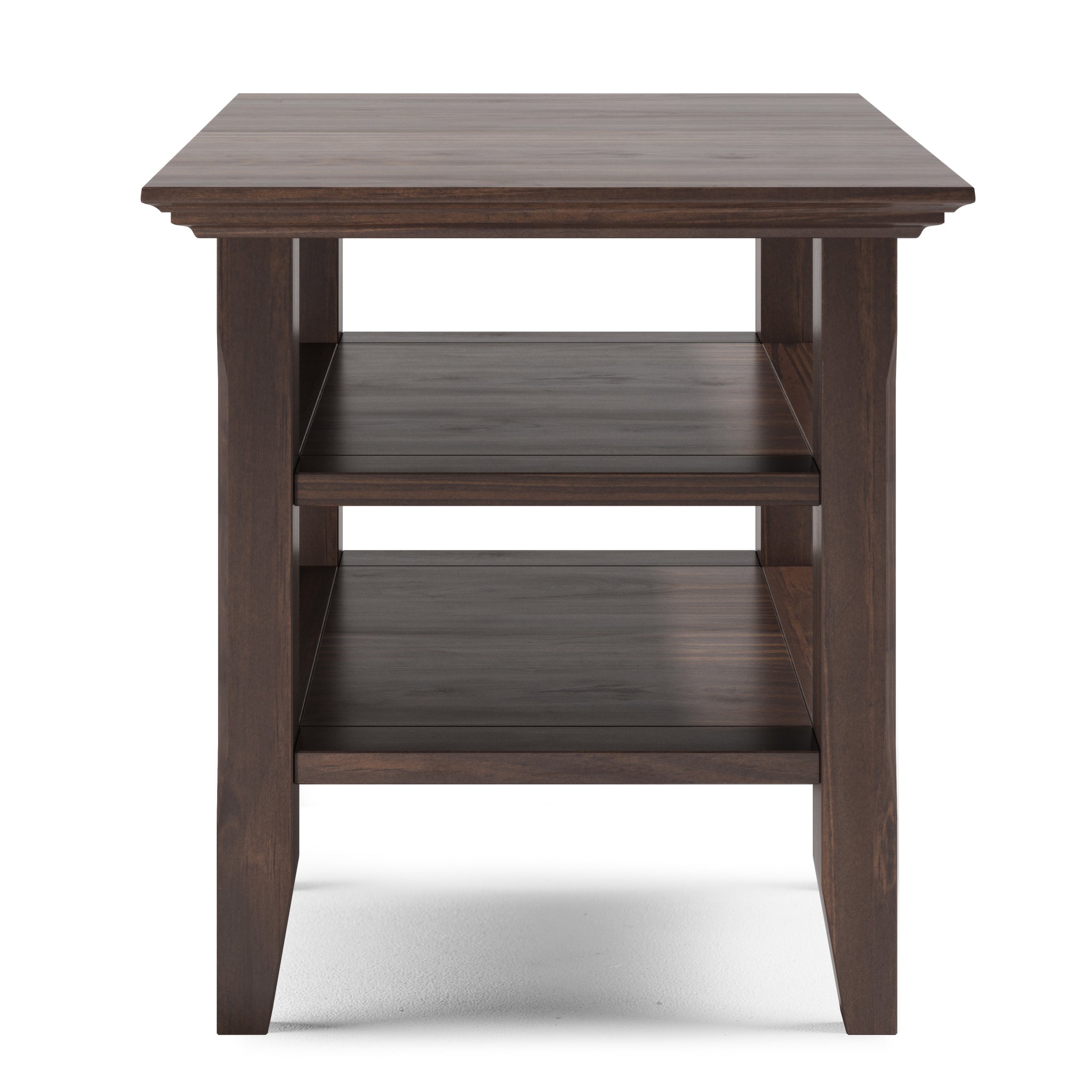Acadian Solid Wood End Table In Warm Walnut Brown