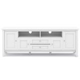 Warm Shaker Solid Wood 72 Inch Tv Media Stand In White For Tvs Up To 80 Inches