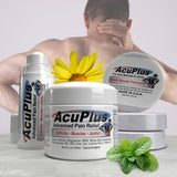 AcuPlus Ultimate Pain Relief Combo – 3 Bath Bombs + 3 oz. Roll-On + 4 oz. Jar