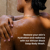 African Black Soap Body Wash with Colloidal Oatmeal for Dry & Sensitive Skin