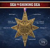 America250 Sea to Shining Sea Commemorative Ornament (Bronze and Crystals)