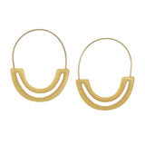 Ariana Carved Hoop Earrings