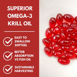 Scimera MD® Krill Oil Antarctic Krill Oil Omega 3 DHA EPA Supplement with Astaxanthin for Heart, Brain, and Joint Support