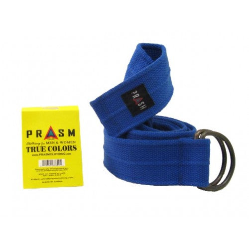 Prasm Unisex D-Ring Canvas Belt - Blue - S