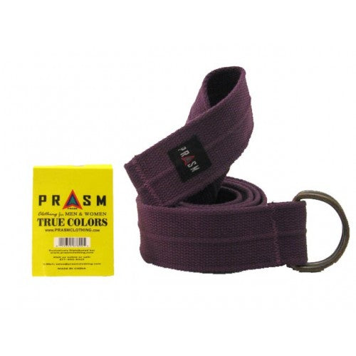 Prasm Unisex D-Ring Canvas Belt - Light Purple - L